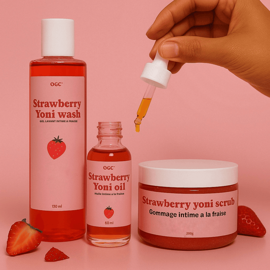 Kit intime parfumé à la fraise